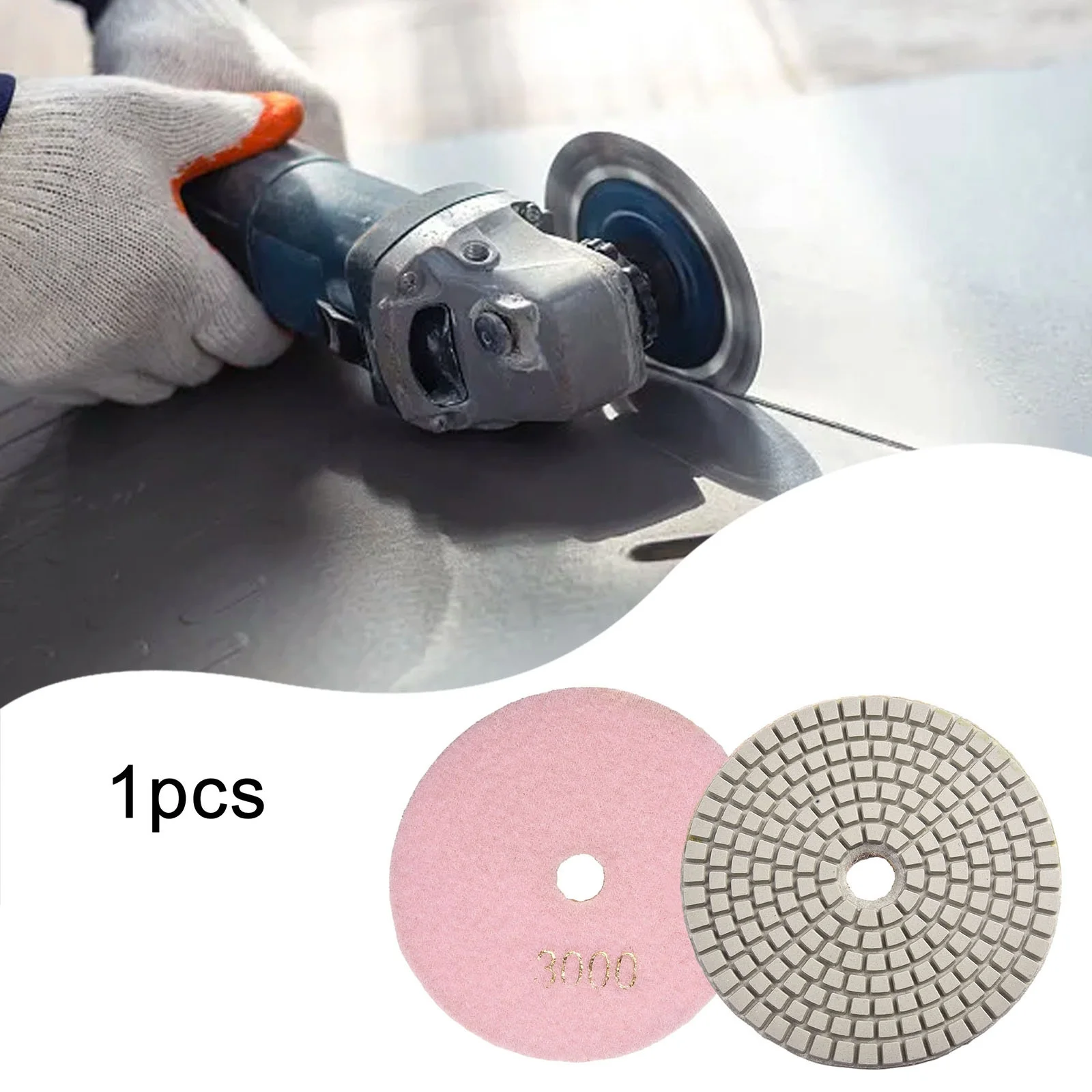 4-Inch Diamond Polishing Pads for Wet/Dry Sanding and Grinding - Granite, Stone, Concrete, Marble - 100mm Hook & Loop Backed