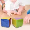 2 Pieces 4Inches Playing Game Dices with Clear Pockets Plush Square Dice Learning Dice Set for Ages 3+ Teaching Aid Party Favors 4