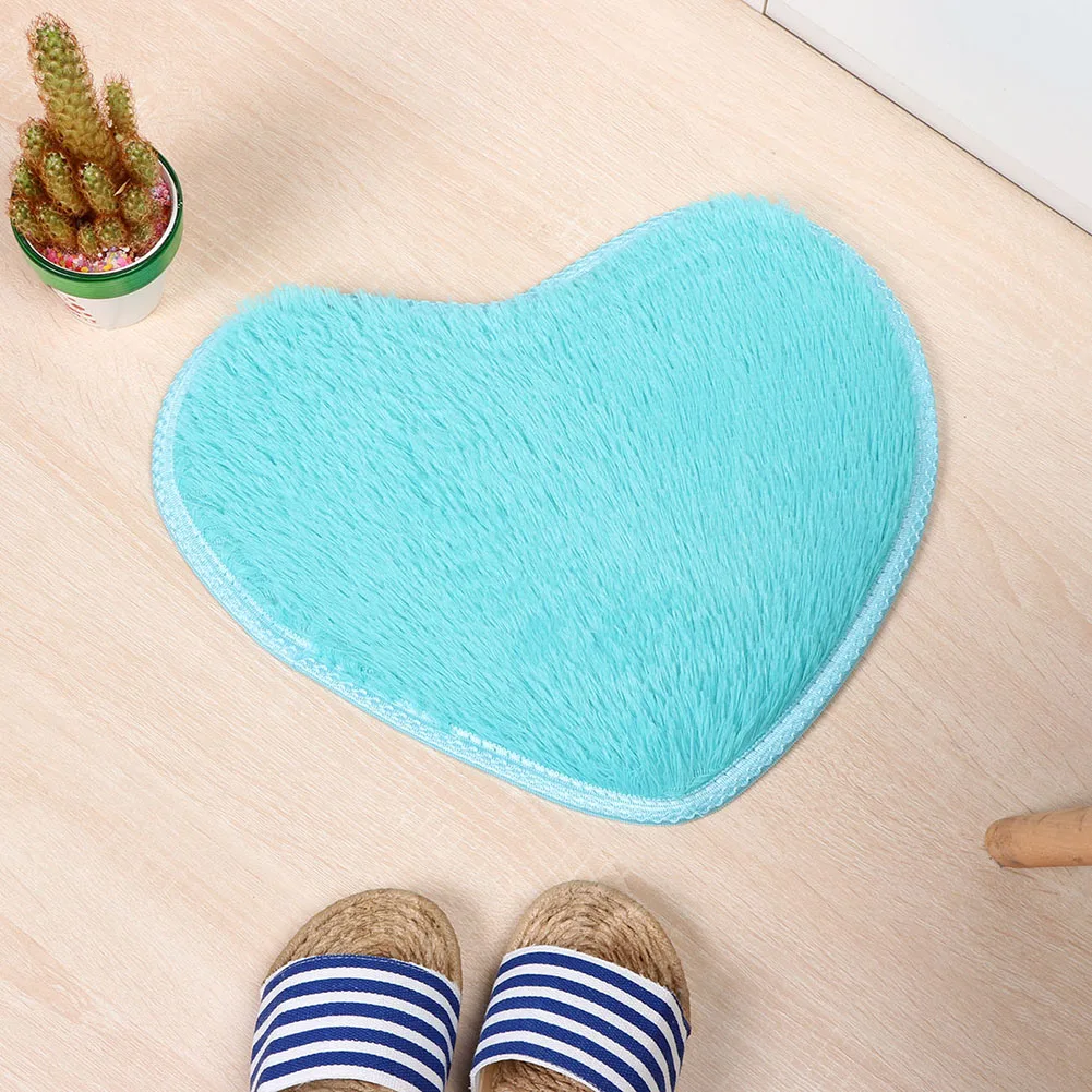  TEALP Heart Shaped Rug Bath Rug Bathroom Rug Bath Mat