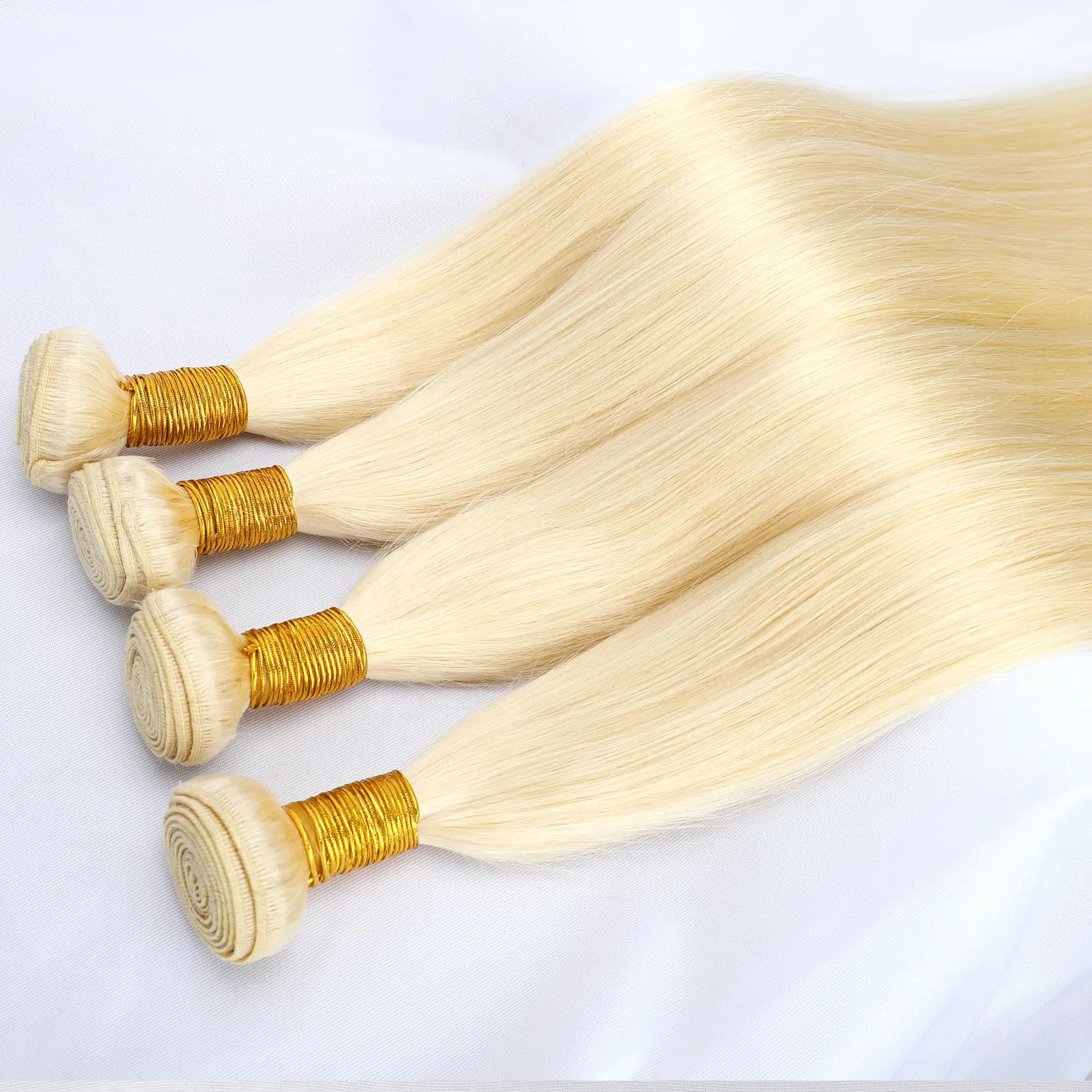 613 Blonde Color Bundles Straight Human Hair Bundles Weft Brazilian 100% Human Hair Weaving 1/3 PCS Remy 16-30 Inch