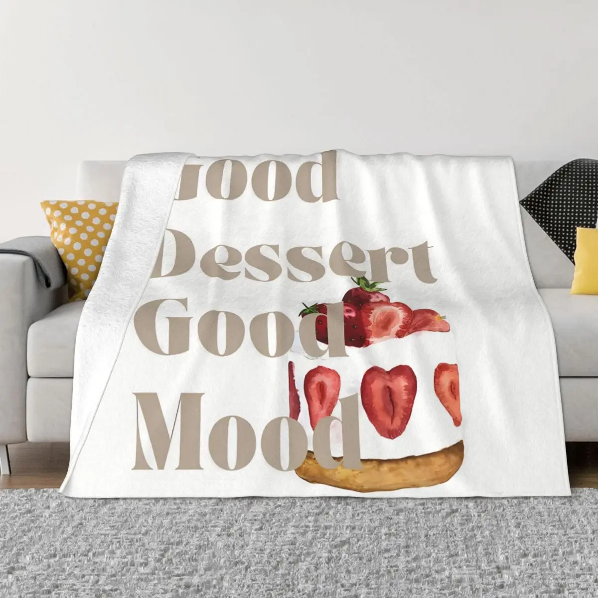 Dessert Pink Berries Dessert Lovers Coperte Calde Portatili Per Biancheria Da Letto Da Viaggio