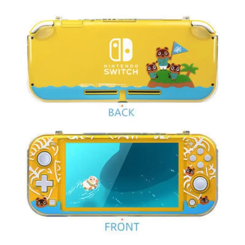 Cute Clear Protective Case for Nintendo Switch Lite - Transparent Hard Shell Cover