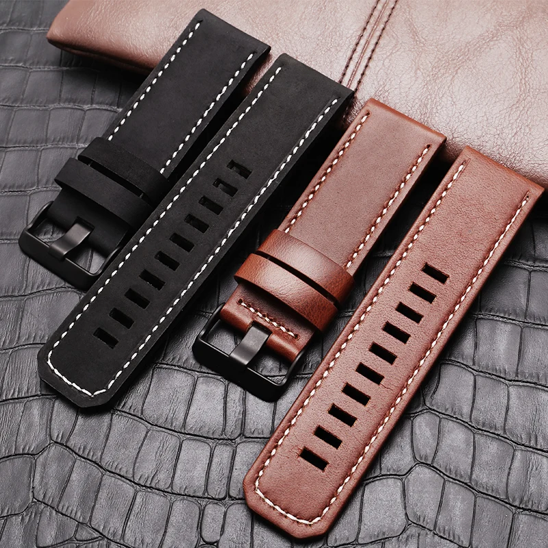 Substitute Feineishi Fenix 1/2/3 Generation 3HR Fenix-5x MK1/2 Series Straight Interface Leather Watchband 26mm