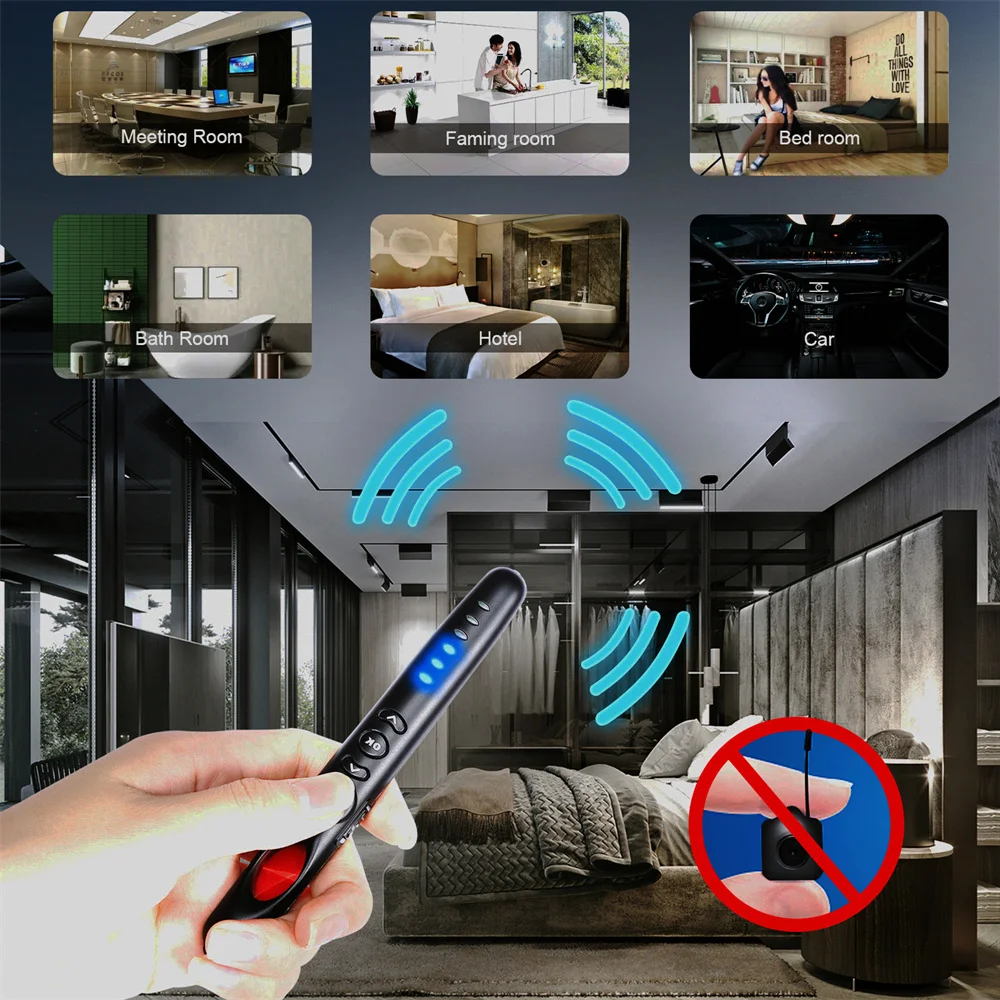 

G718 Multi-function Mini Anti Spy Camera Detector Protection Alarm Wireless Wifi RF Signal Device Scanner Infrared Detect Camera