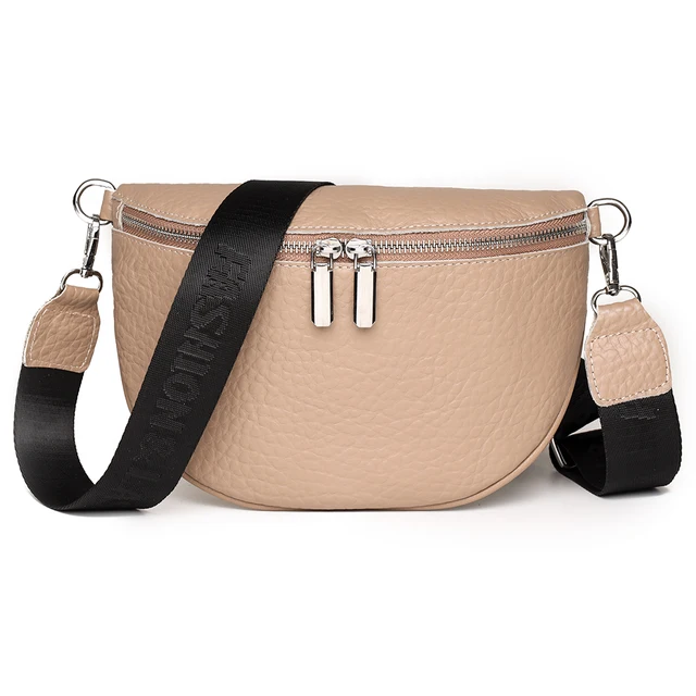 Yuanbang Crossbody Sling Bag for Women Small Cross Body Bag Purses Leather Fanny Pack Chest Backpack Daily Bag Guitar Strap Belt Bag Fashion Waist