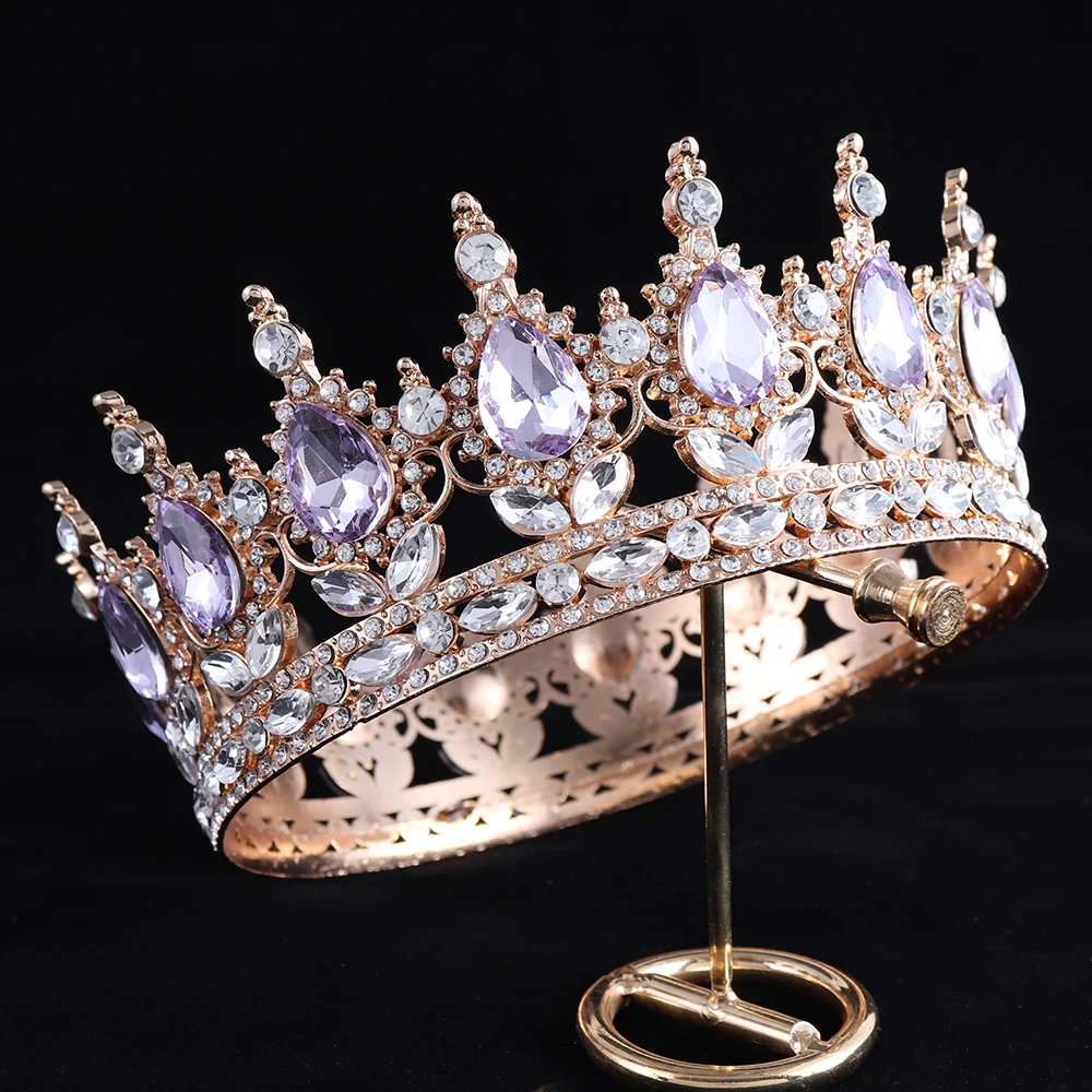 Bridal Crown Colorful Crystal Princess Tiara Wedding Jewelry Head Accessories Women Headpiece jewelry accessories hair accessory hair headdress bridal headwear hair band crown