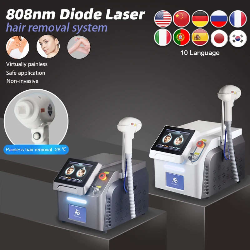 

Free Shipping Factory Price 1200W Handle 808NM 755NM 1064NM Painless Permanent Faster Diode Hair Lazer Removal Machine