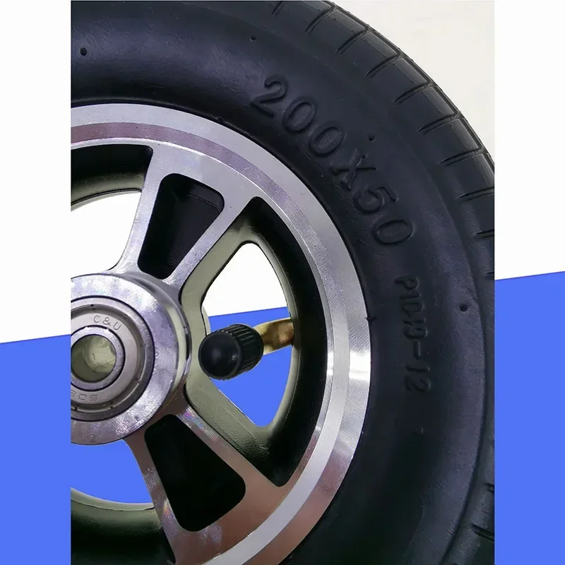 Ruote Anteriori Per Sedia A Rotelle Elettrica - 8 Pollici, Piene, Grigie, 200x50mm - Foto 3