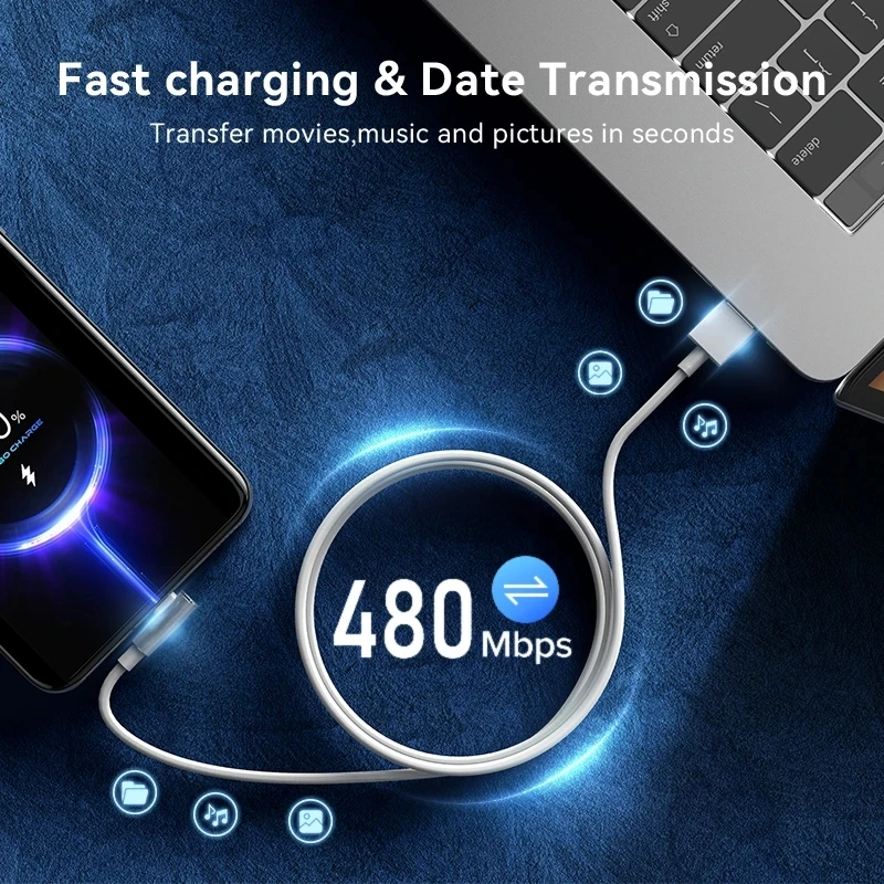 120W USB Turbo Fast Charging Cable For Xiaomi mi 15 14 13 12 11 6A 67W Type...