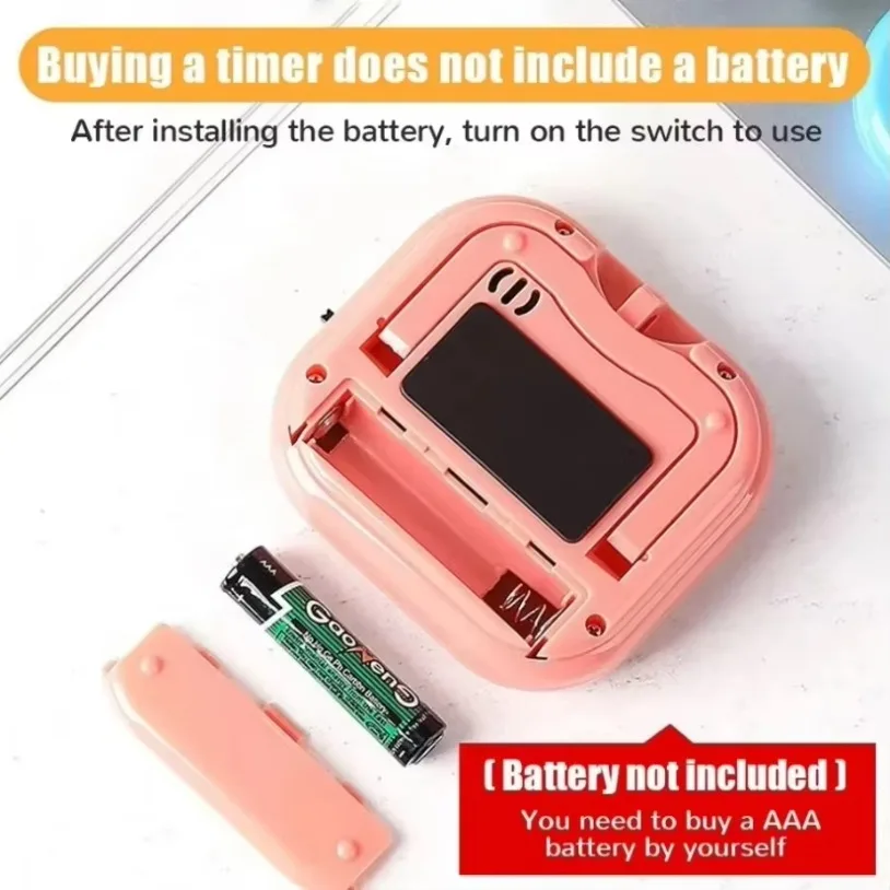 Multifunctional Magnetic Digital Timer Electronic Timer LCD Display Kitchen Baking Countdown Dormitory Learning Reminder Gift