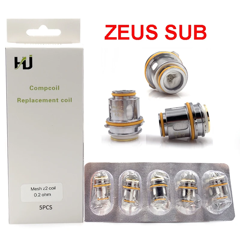 Vmiss 10pcs Zeus Sub Ohm Tank Coil Mesh Coil Z1 0.4ohm Z2 0.2ohm