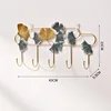 Style Cap Hook Organizer Iron Leaf Hanging Nordic Accessories Golden Key Hanger Creative Home Art Wall Decoration Coat Storage 1