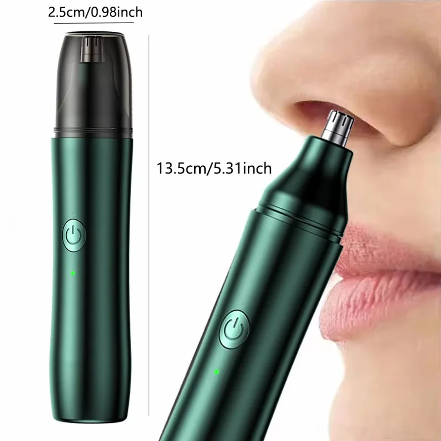 1 set of ear and nose hair trimmer, eyebrow shaper and facial hair remover, compact portable design, men's gift