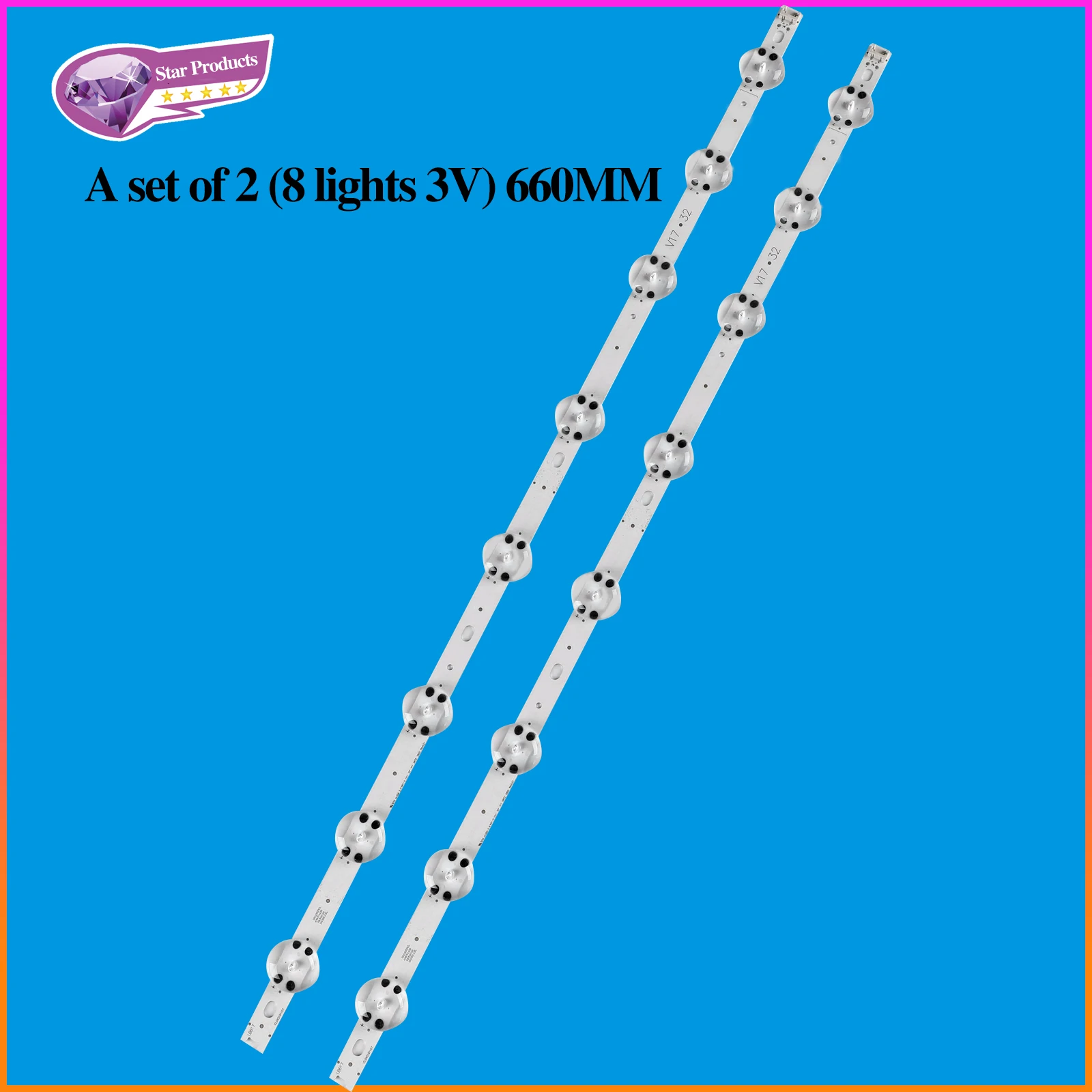 2 PCS LED backlight strip for LG 32LJ510V 32LJ610V 32LJ510U HC320DXN-ABSL1-2143 LC320DXE (FK)(A2) 6916L-2855B V18 V17 32