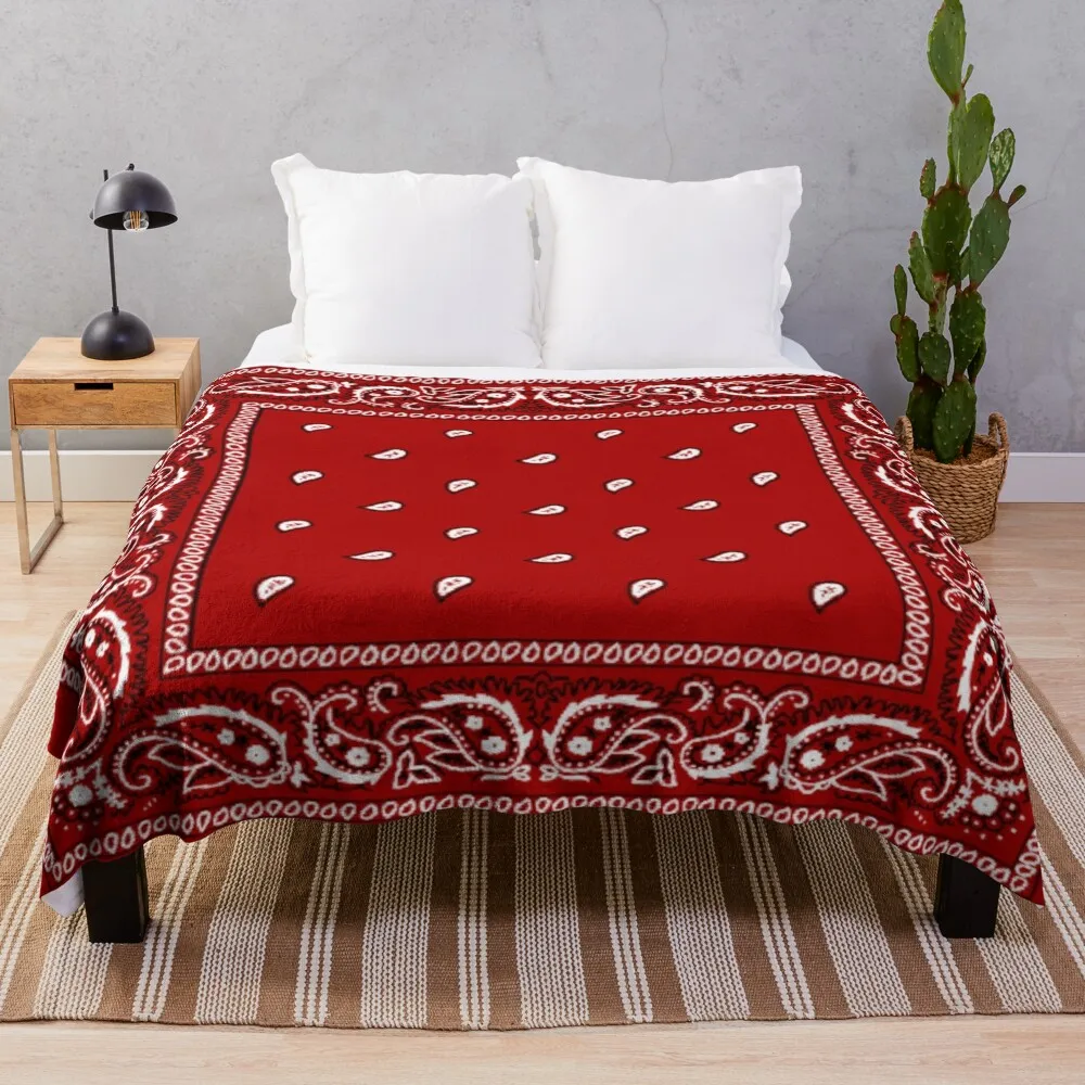 

Bandanna Red Throw Blanket Soft Blanket Weighted Blanket