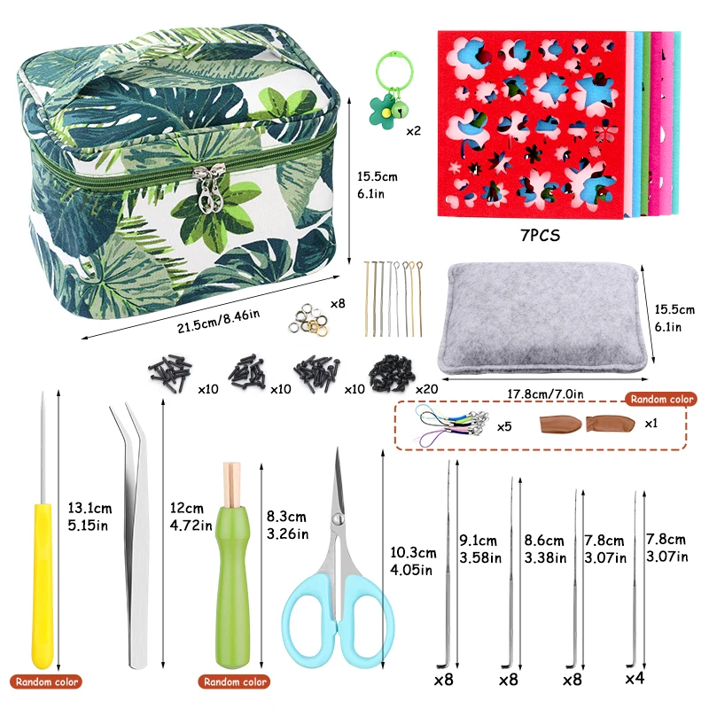 Wool Needle Felting Tools Starter Kit with 50 Colors Wool Roving Fiber Scissor Storage Bag for Felt Supplies needle felting kit wool felting kit needle felting painting kit