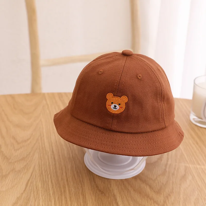 ergo baby accessories Baby Bucket Hat Kids Cartoon Cute Bear Embroidery Sun Hats  Soft Cotton Outdoor Children Fisherman Panama Cap Infant Summer Caps child safety seat Baby Accessories