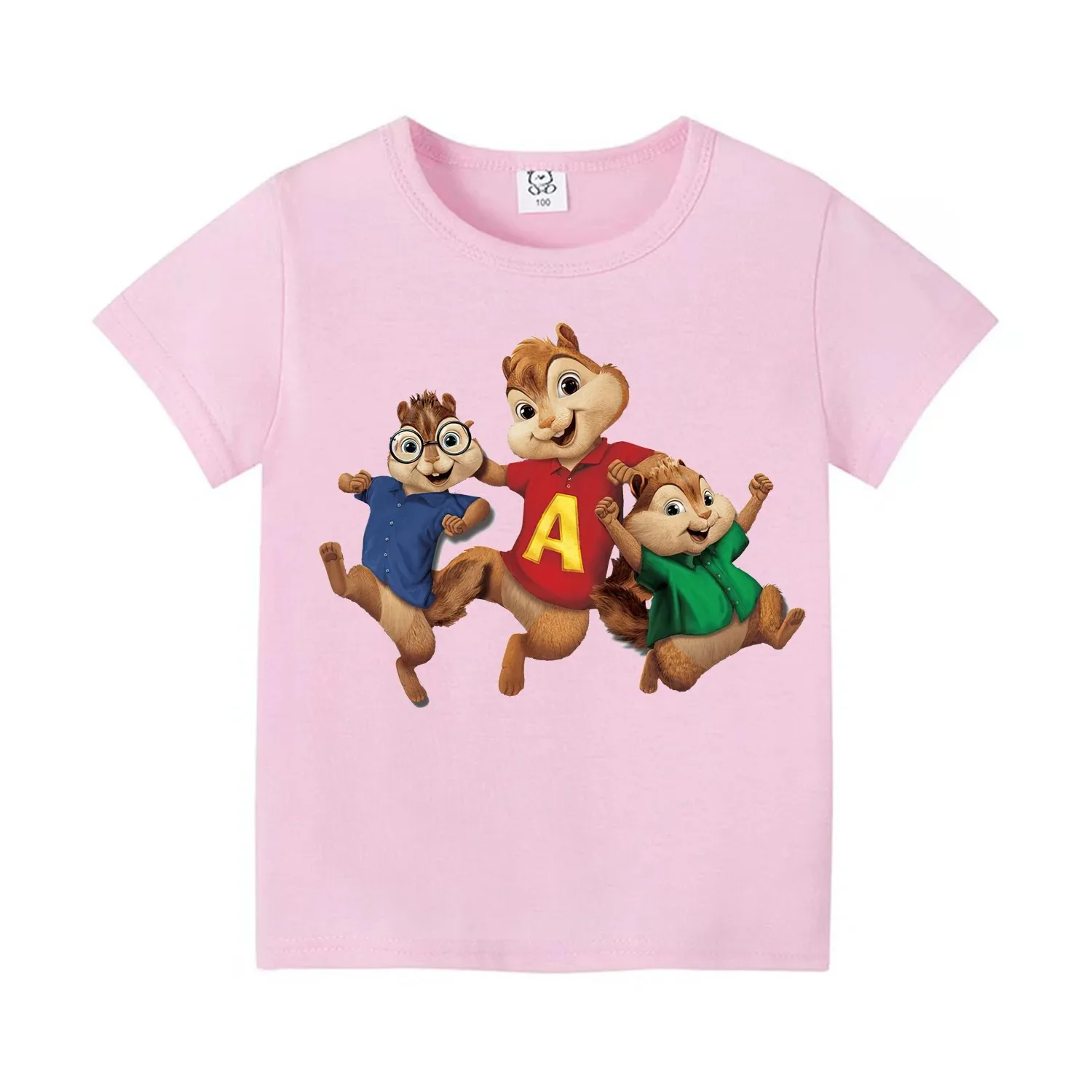 Cartoon Short-Sleeved T Shirt Boys Girls Summer Cute Alvin