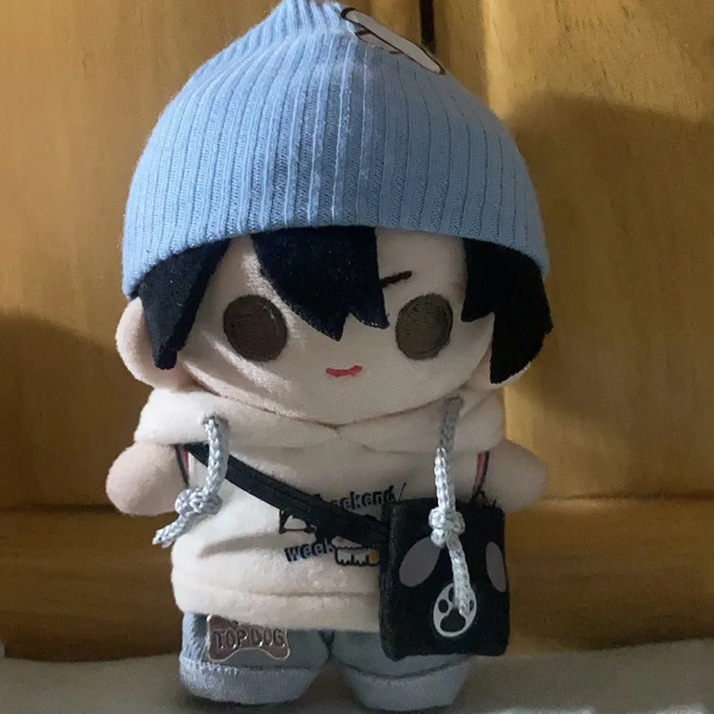 1 set Dog Hoodie 10cm Cotton Doll Clothes Puppy Set with Hat Doll Clothes Outfit Lovely Animal Doll Dress Up Set Children's Gift