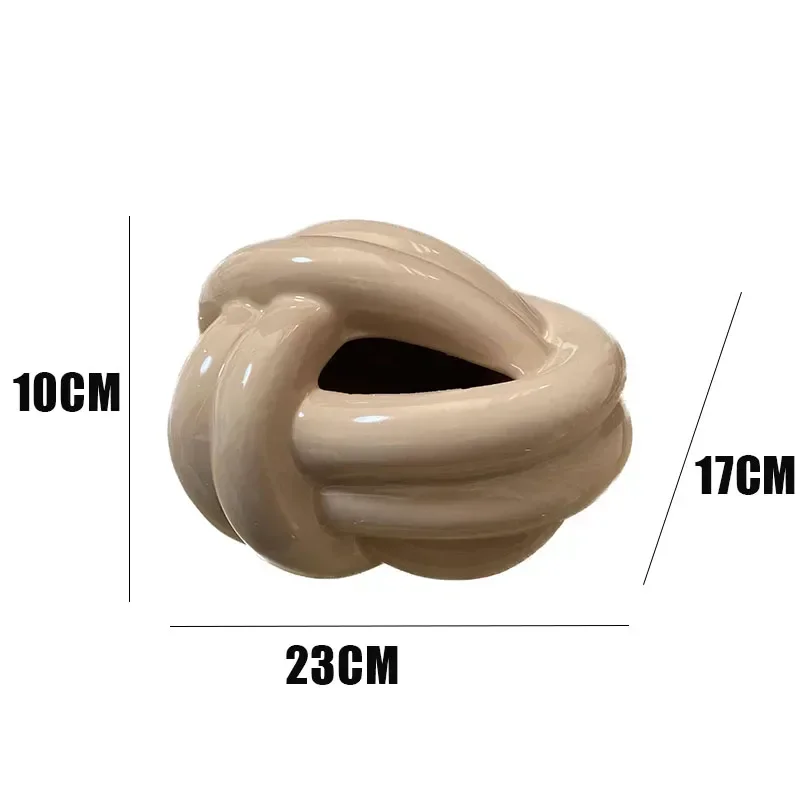 Knot Shape Ceramic Tissue Box European Modern Creative Cute Abstract Art Napkin Holder Home Coffee Table Desktop Paper Towel Box 6