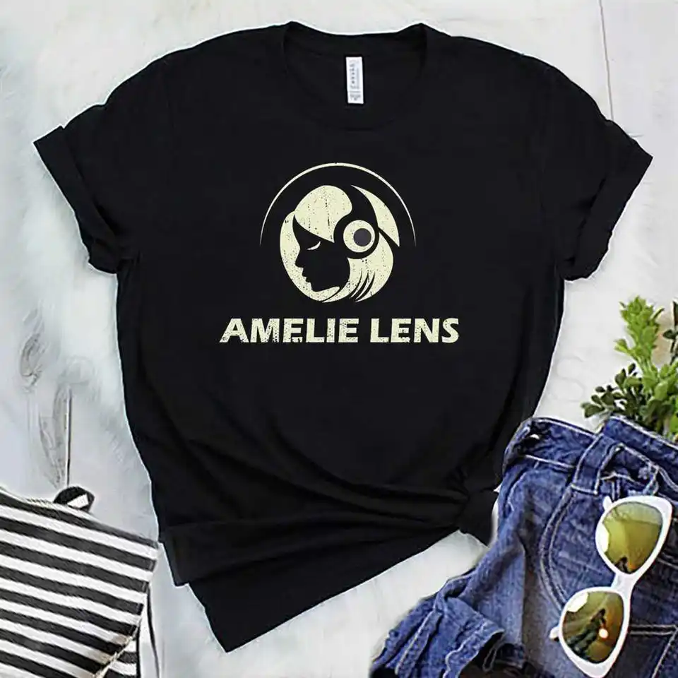 Tee Shirt Amelie Lens Shirt Exhale Black And Blue T-shirt Amelie