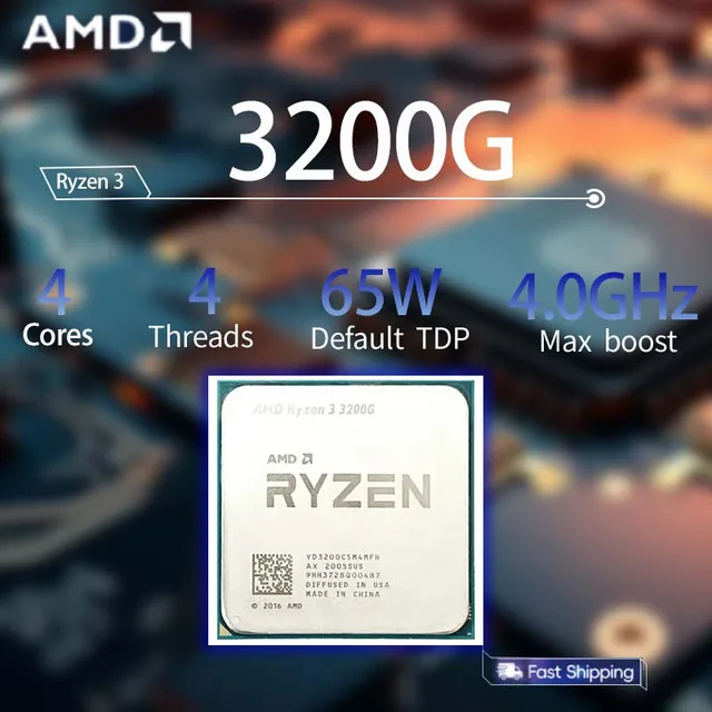 A520 Amd Ryzen 3200g Ghz AMD Ryzen 3200G R3 3200G 4-Core 4-Thread
