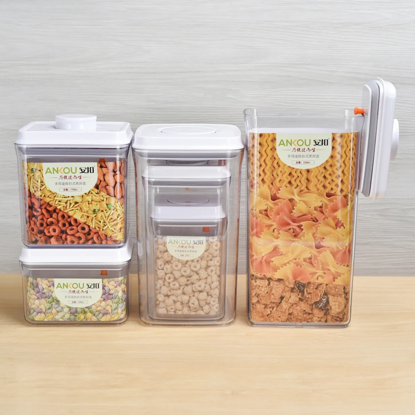 Ankou Plastic Vacuum Airtight Food Storage Medicine Dry Food Fruits Coffee Candy Keeping Container