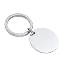  Vnox Free Custom  Words Love Date Engraved Message Stainless Steel Keychains for Women Men Family Keepsake Gifts 