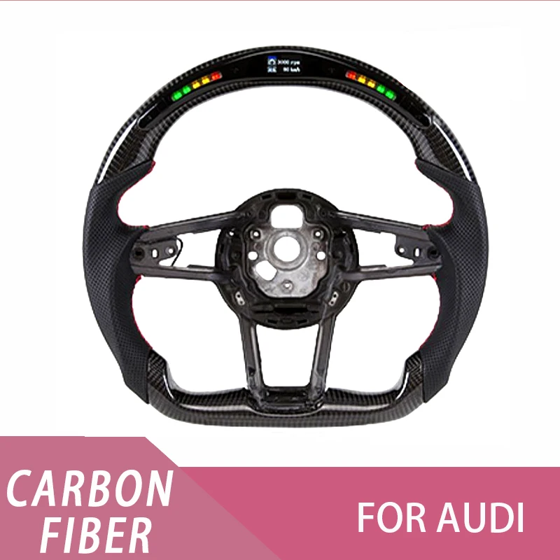 Hot Selling Factory Price Carbon Fiber Car Steering Wheel for Audi Q3 Q4 Q5 Q7 Q8 A1 A3 A4 A5 A6 S3 S4 RS3 RS4 TT