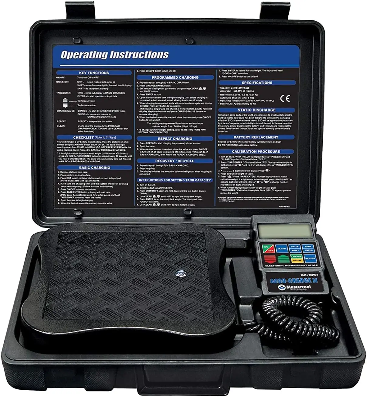

98210-A Electronic Refrigerant Scale, Black