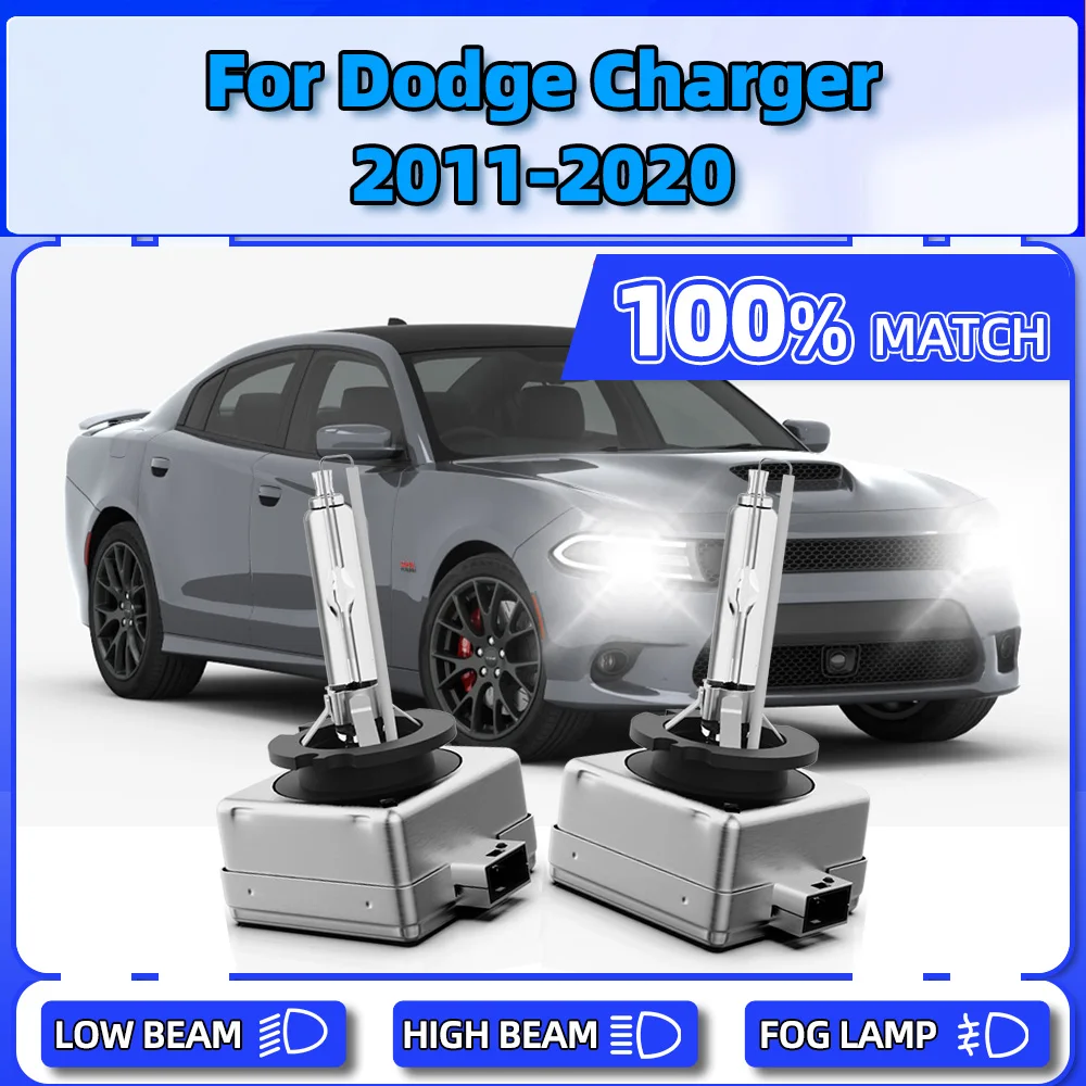 

2PCS 20000LM Xenon Headlight Bulbs 35W Auto Xenon Lights 6000K For Dodge Charger 2011-2013 2014 2015 2016 2017 2018 2019 2020