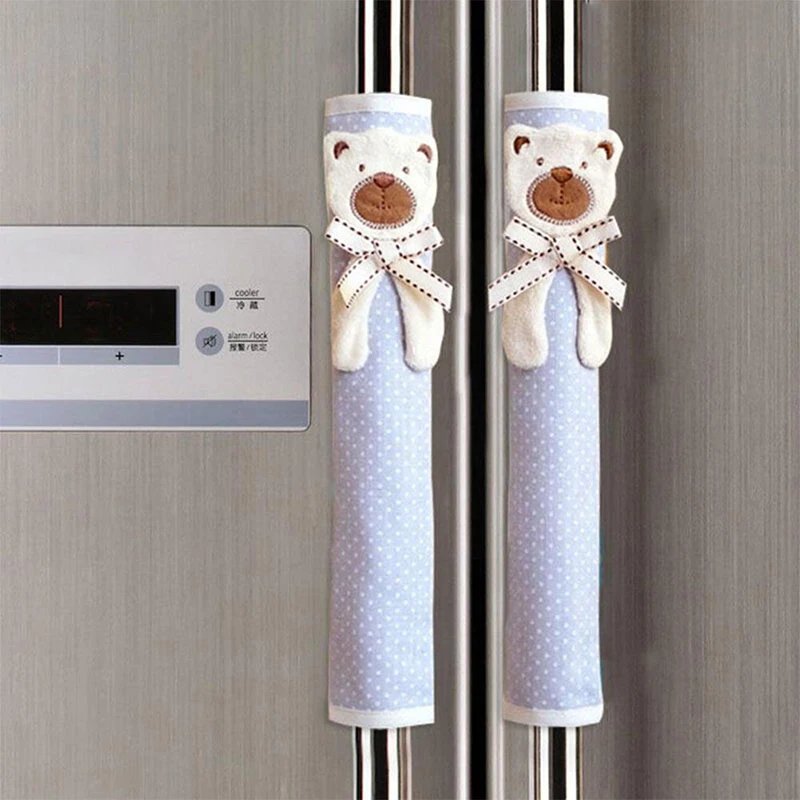 1Pc Fabric Polka Dot Doorknob Gloves Cloth Handle door knob covers door handle covers Door Fridge Home Cover Handle