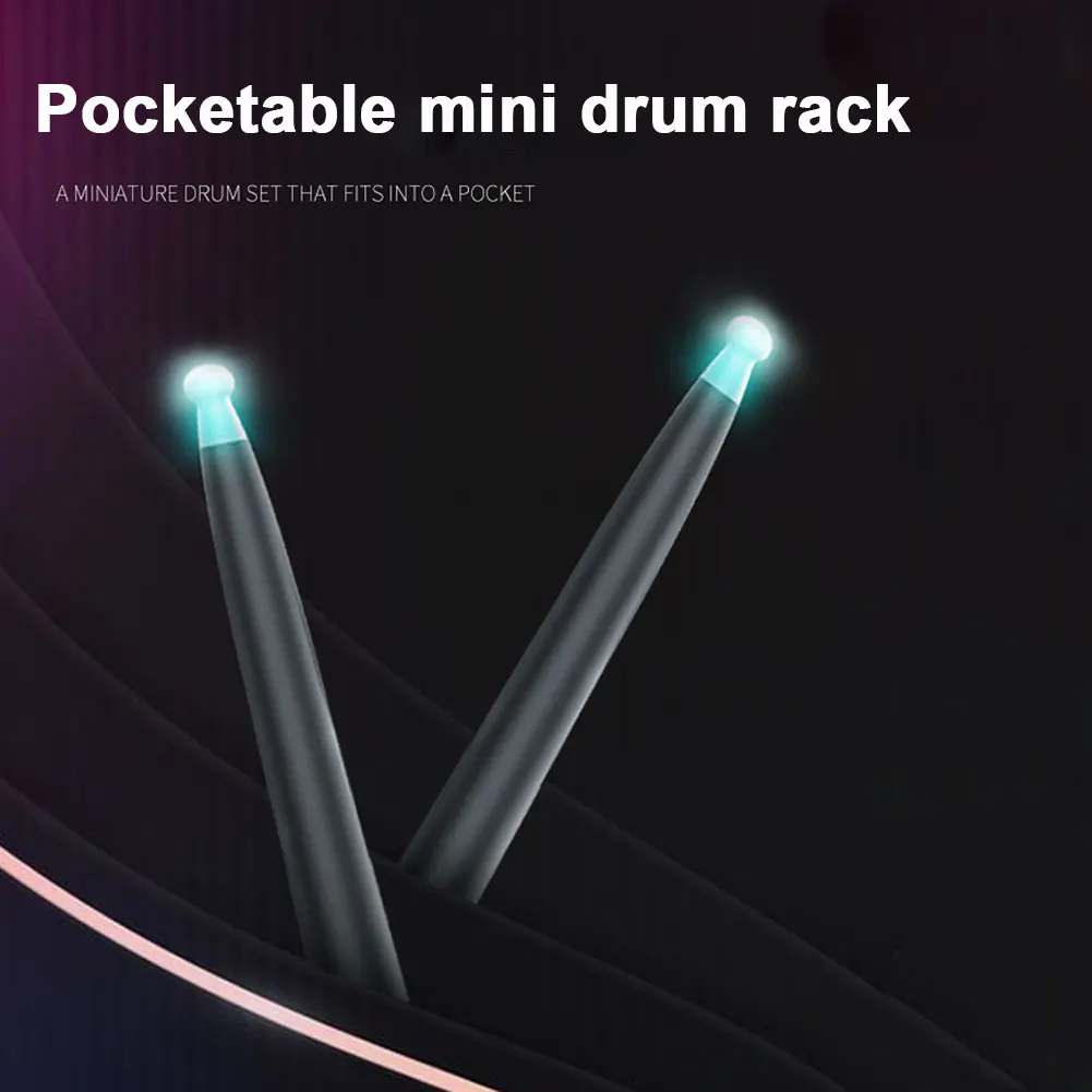 BT Electric Air Drum Set Pocketdrum with 3.5 Mm Headphone Jack for Beginners Kids Children Adults Practice for Adults Kids Gift