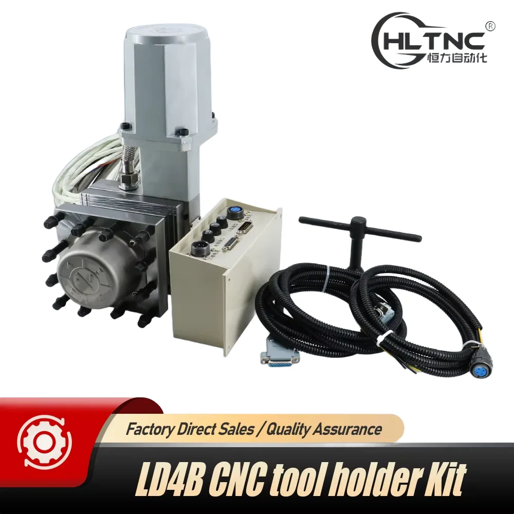 HLTNC LD4B 0625 6125 380V CNC Electric Tool Holder Vertical Automatic Tool Change Turret Knife Rest With Controller For Lathe