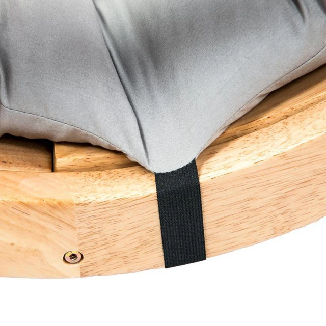 Coussin de chaise à bascule en tissu suédé inoffensif, siège de chaise de jardin, optique matelassurera, rempli de coton perlé, doux avec attaches pour l'extérieur 6