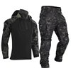 Hiking Airsoft Hunting Suits Military Uniform Camouflage Tactical Combat Shirts Hunting Clothes Clothes Shirts+Pants with Pads 1