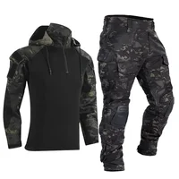 Hiking Airsoft Hunting Suits Military Uniform Camouflage Tactical Combat Shirts Hunting Clothes Clothes Shirts+Pants with Pads 1