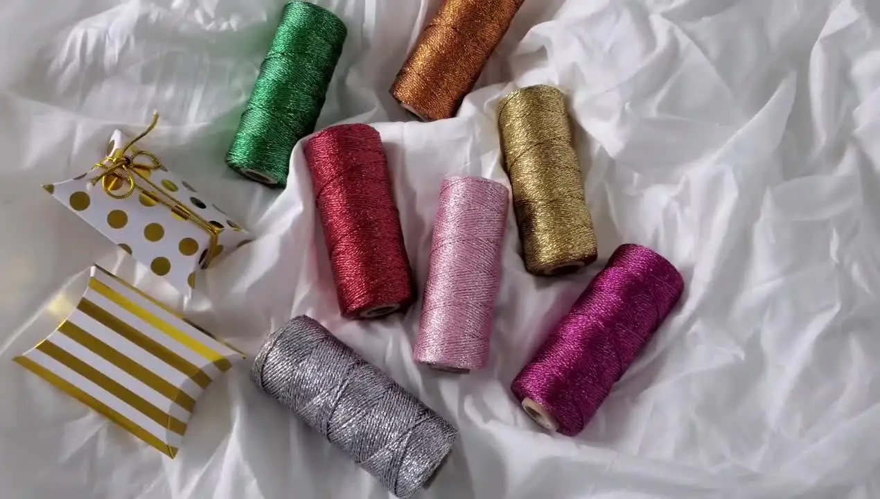 Gouden touw String, 100 m Metallic String Non Stretch Twist Ties voor