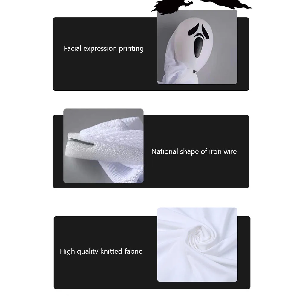 White Ghost Pendant Atmosphere Ornament for Halloween Party Decor