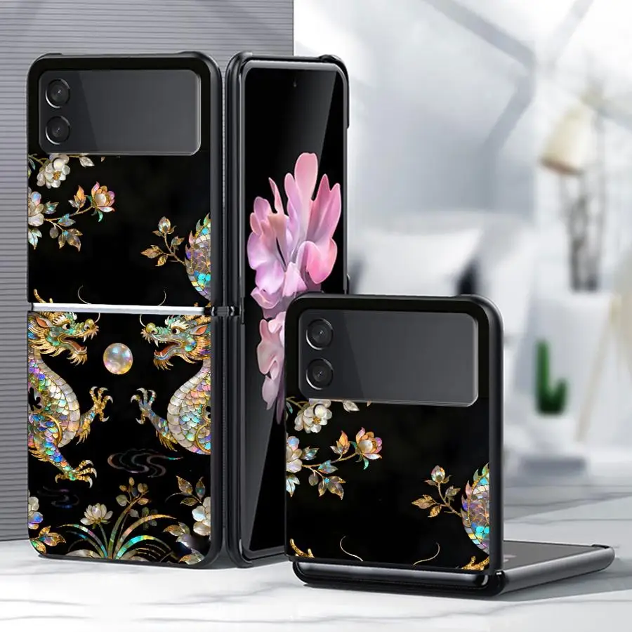 Double Dragon Pearl Art Phone Case