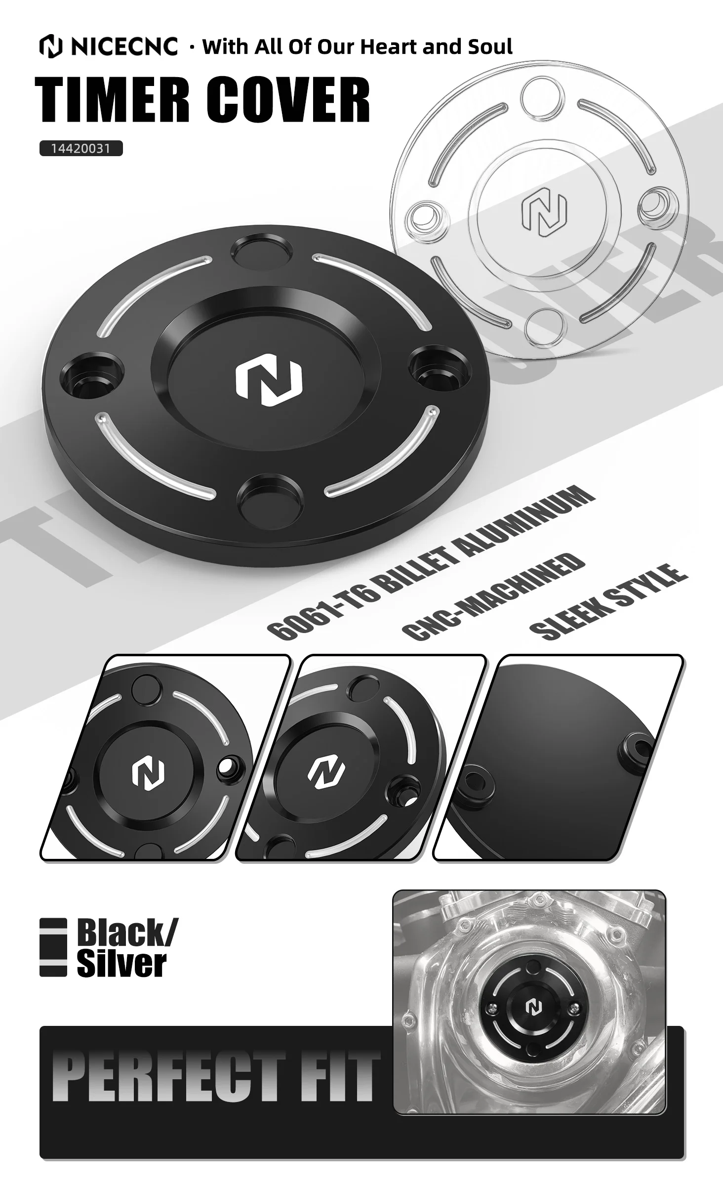 NICECNC Für Harley Fat Boy 114 FLFBS 2018–2024, Timer-Abdeckung für Harley Road Glide Street Glide Special Road King Electra Glide – Detail 1