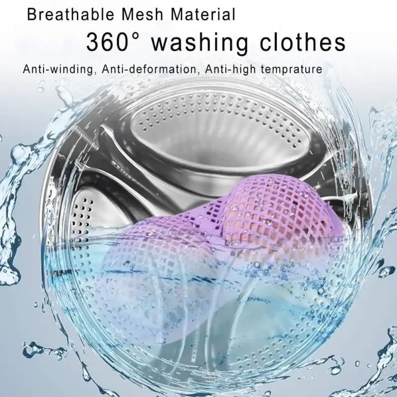 Silicone Bra Wash Bag Anti-Deformation Silicone Underwear Bra Moulds Double Sided Mesh Permeable Underwear Wash Bag