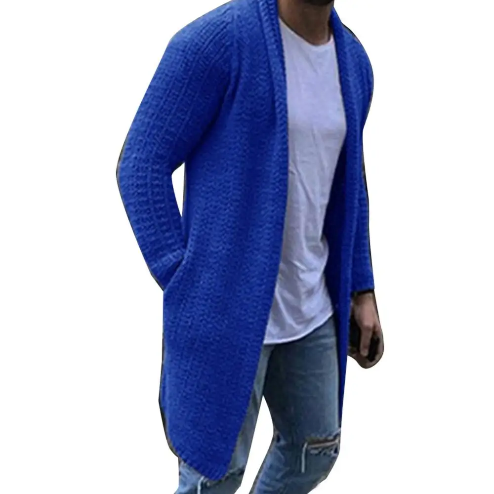 

2024 Men's Thin Knitted Sweater Cardigans Solid High Quality Soft Long Woolen Coat Jacket for Men Spring Autumn Knitted Jacket