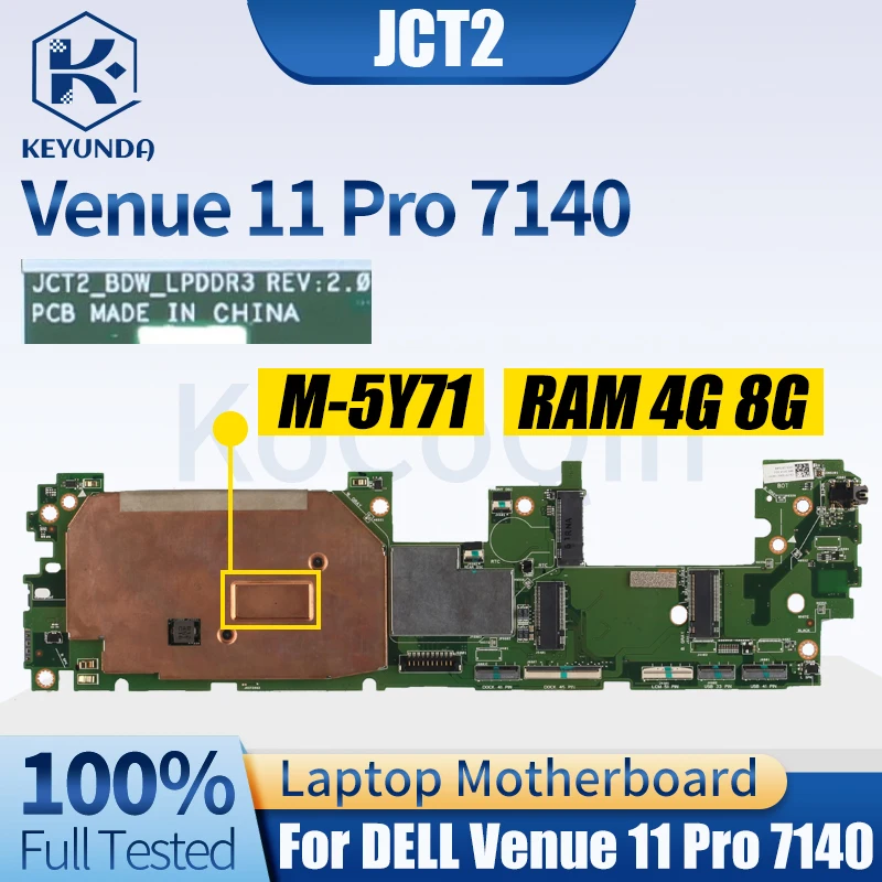 Placa-mãe Portátil para Dell Local 11 Pro 4g 8g 7140 T07g Jct2 Bdw Lpddr3 01 Jcpn Xmvmh 0vypc7 M5y71 M-5y70 - Imagem 5