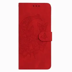 Charming Moon Butterfly Phone Case & Lady Wallet Cover - OPPO A36 (Red PM)