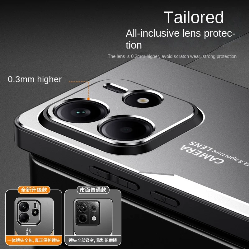 Hard Aluminum Alloy + PC Shockproof Protective Back Cover