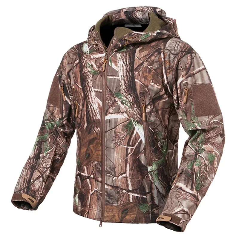 New Clothing Autumn Men's Hunting Camouflage Fleece Jacket Tactical Clothing Multicam Male Camouflage Windbreakers