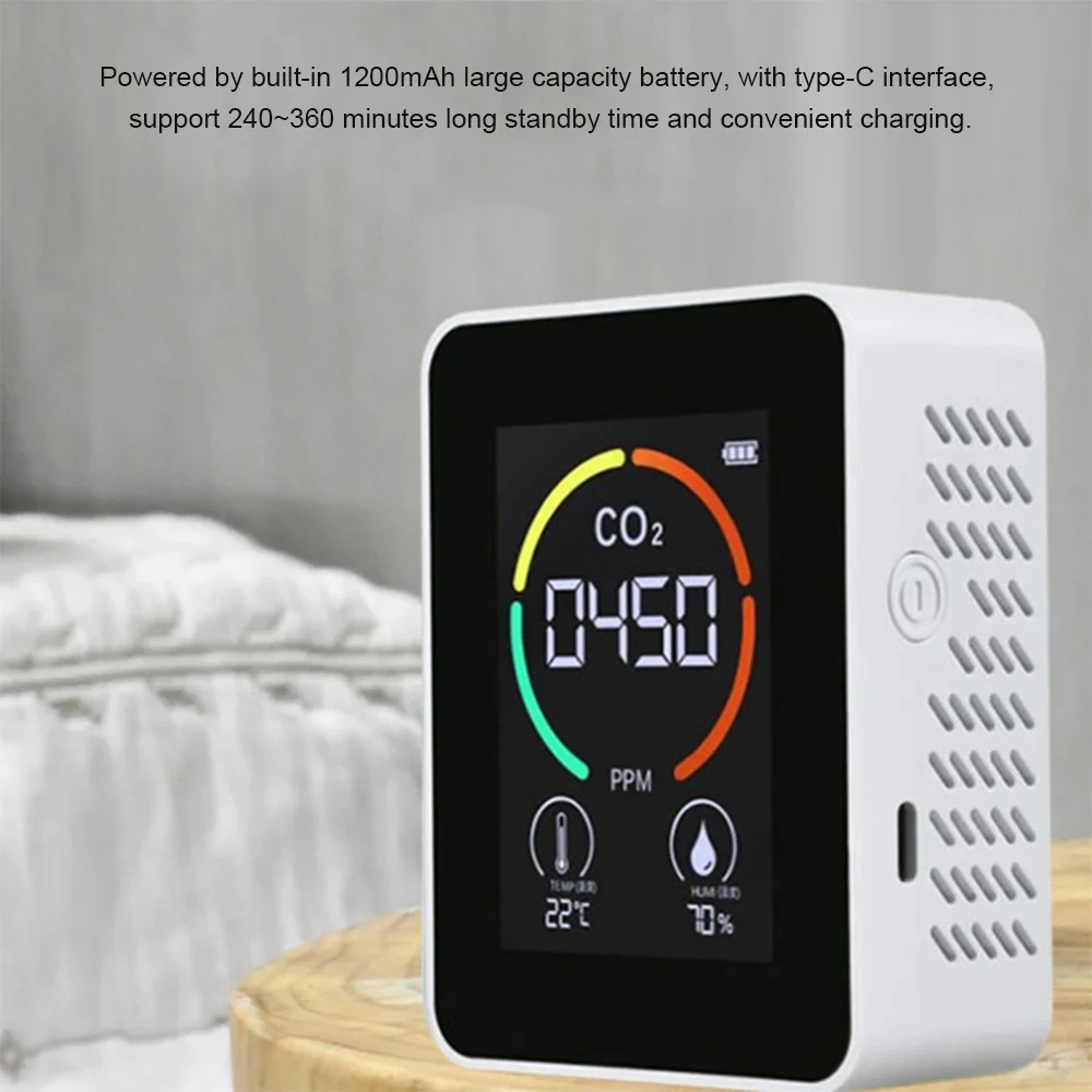 Air Quality Detector Carbon Dioxide Detector Agricultural Production Greenhouse Gas Monitor Air Quality Tester CO2 Meter air quality monitor gas detector