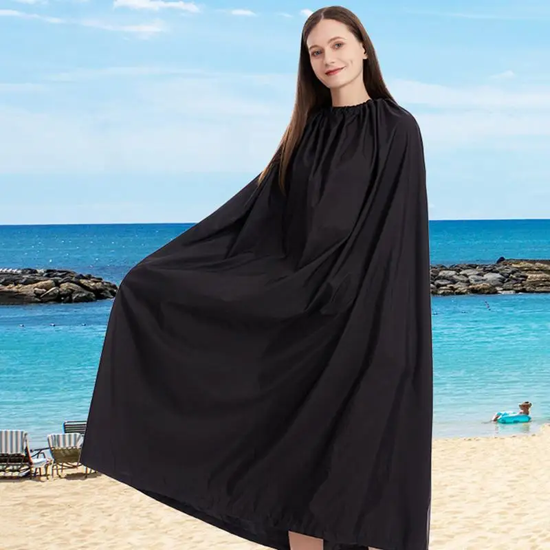 Surf Changing Poncho 3.94ft Surf Robe Adjustable Round Collar Swim Poncho Dressing Room Privacy Shelter Portable Cape