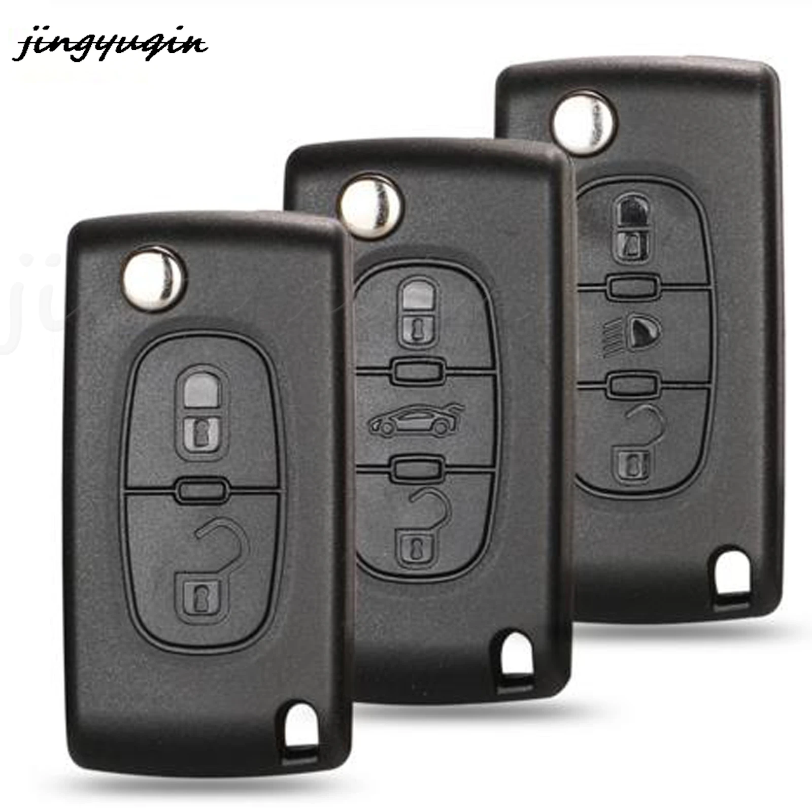 2/3 Buttons Flip Folding Remote Car Key Shell For Peugeot 107 206 307 407 408 For Citroen C2 C3 C4 C5 C6 CE0523/0536